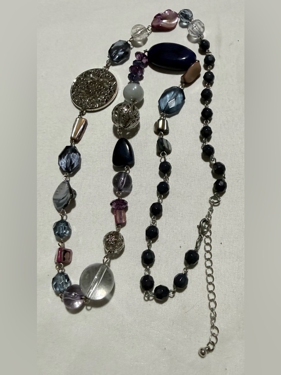 Jewelry - Multi-Color Glass Bead Statement Necklace - Women Jewelry